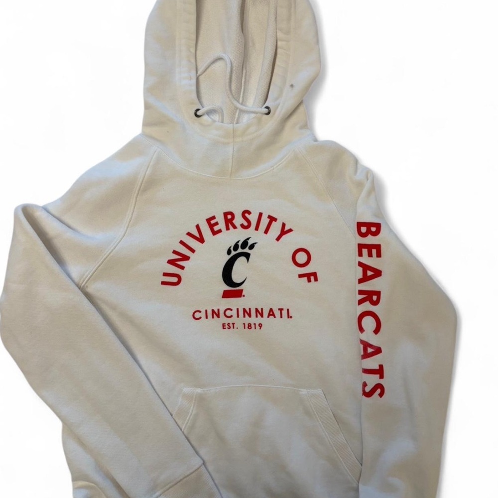 Champion Authentic White Athletic Hoodie: University of Cincinnati Bearcats